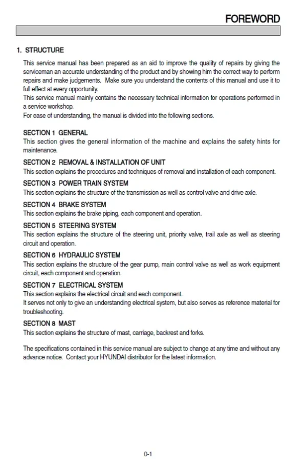 hyundai 30d-7 service manual