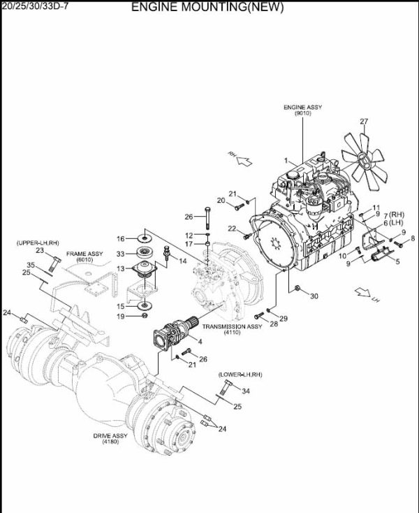 30D 7 parts book forklift manual