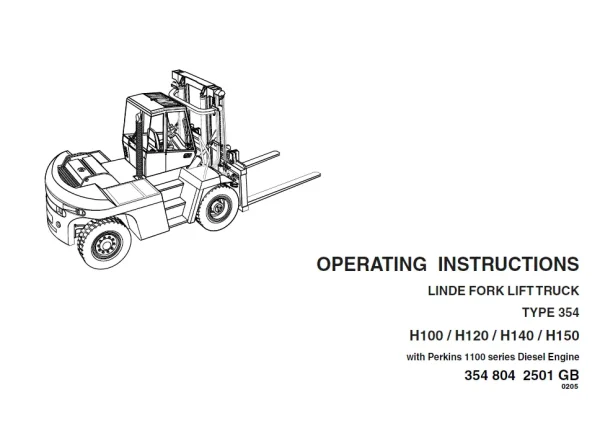 354 0205 EN user manuals forklift manual