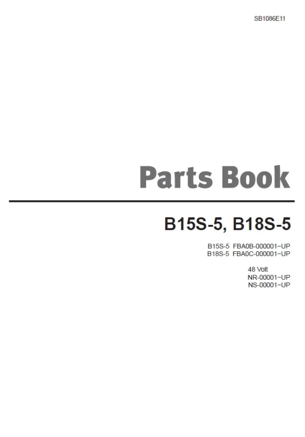 DOOSAN B15S-5 parts book