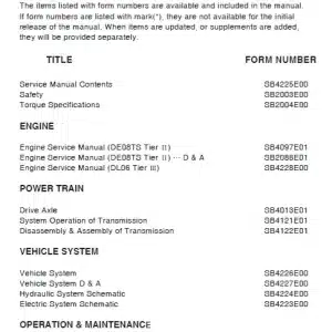 doosan D160S-5 service manual