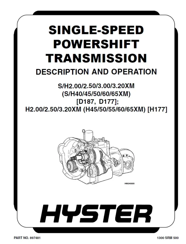 D187 H45 65XM SERVICES forklift manual