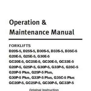 doosan g30e5 operation manual