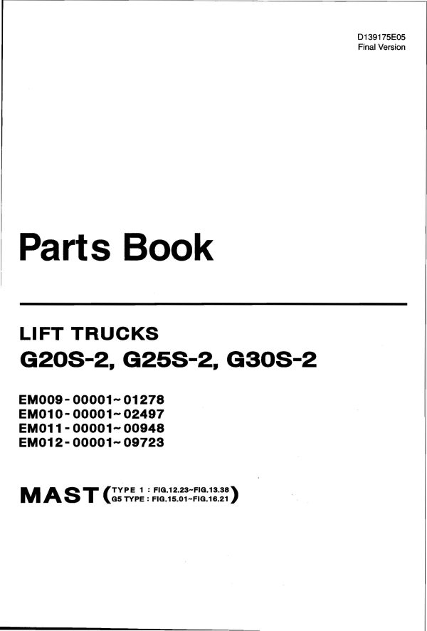 daewoo g30s-2 parts book