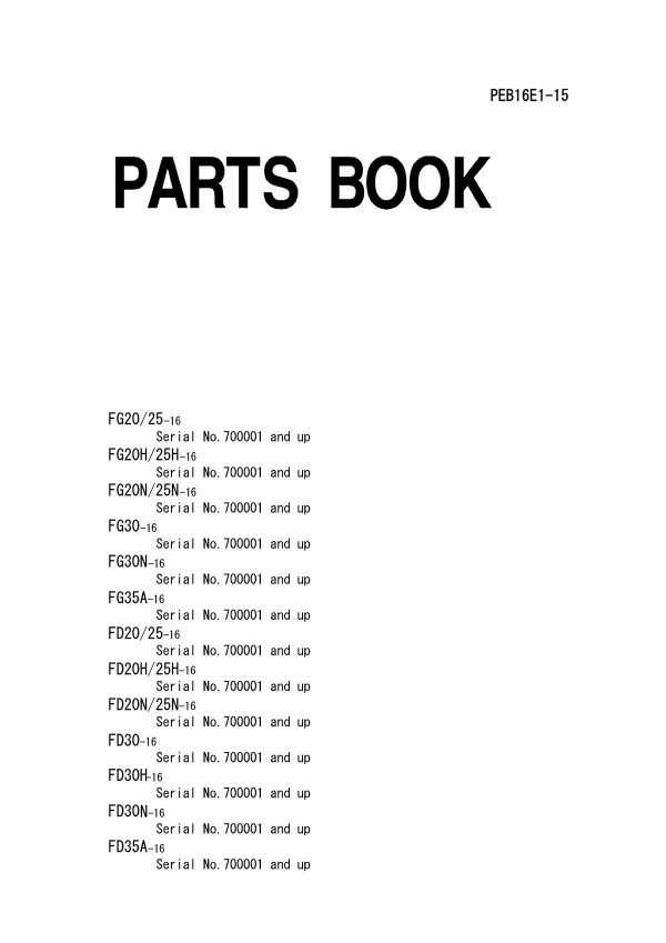 F30-16 PARTS BOOKY