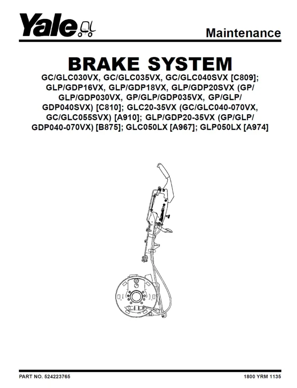 GDLP30VX B875 SERVICE MAN forklift manual