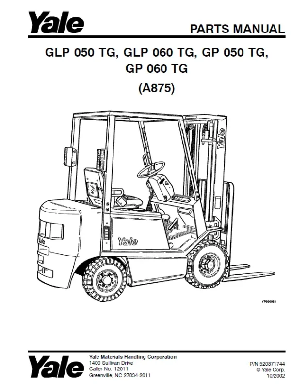 yale GLP060TG Parts book