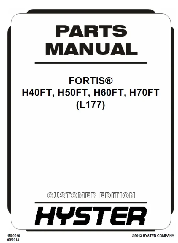 L177 H PM US EN PARTS forklift manual