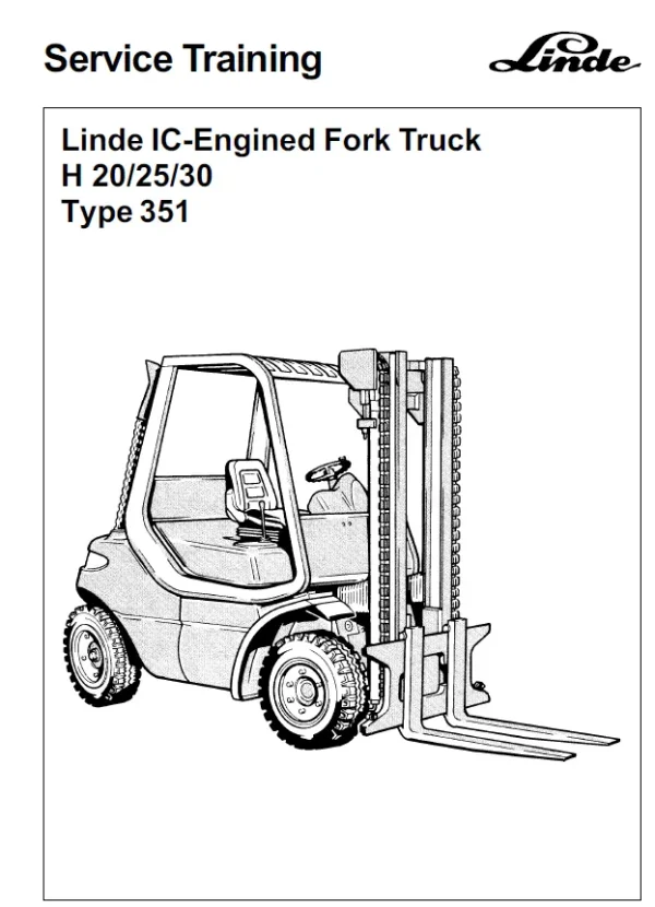 H30D 01 351Y.90 97 service forklift manual