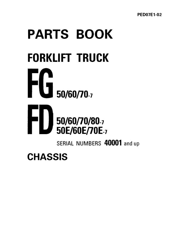 fg70 7 parts catalog forklift manual