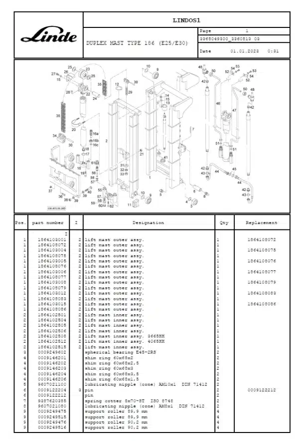 LINDE E30 (336-02)(Y:99-11) MANUAL - Image 2