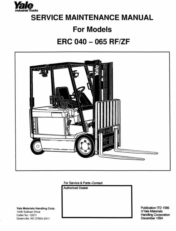 ERC 040 065 RF ZF maintenance forklift manual