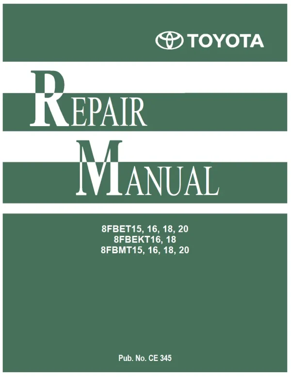 8FBET 8FBEKT 8FBMT CE345 forklift manual