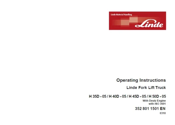 LINDE H40D (352-05)(Y:10-) MANUAL - Image 2