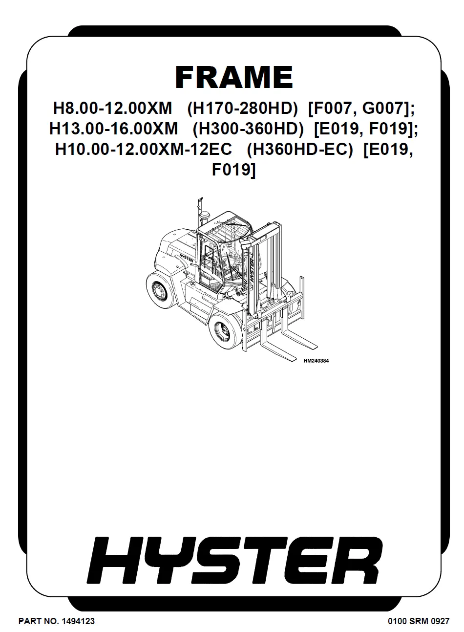 Hyster H12.00XM-12EC (F019) Manual 3 Hyster H12.00XM-12EC (F019) Manual - Image 3