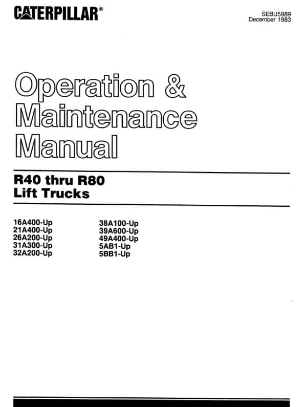 CATERPILLAR R50 MANUAL - Image 3