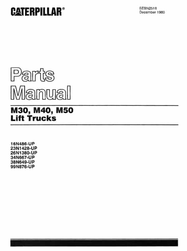 CATERPILLAR M50 MANUAL - Image 3