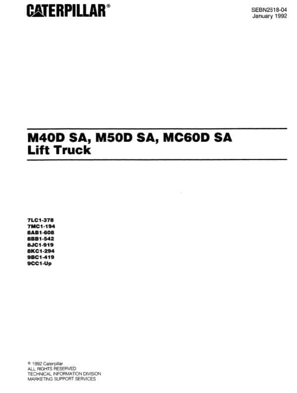 CATERPILLAR M50D MANUAL - Image 3