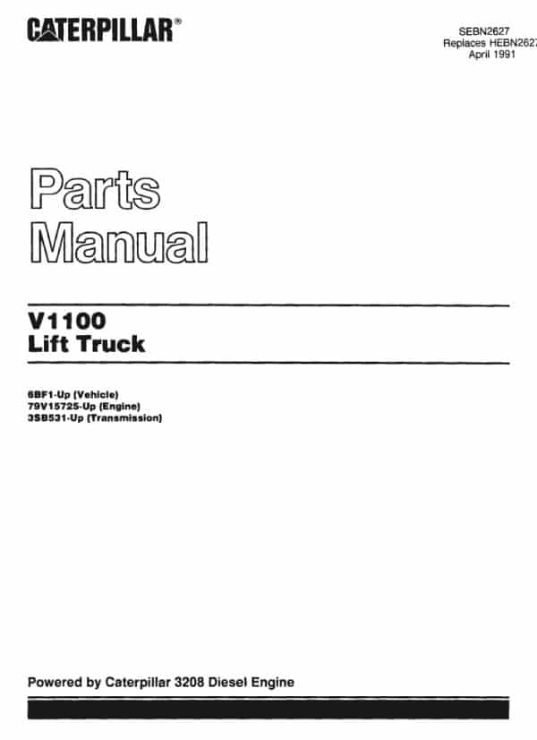 CATERPILLAR V1100 MANUAL - Image 2