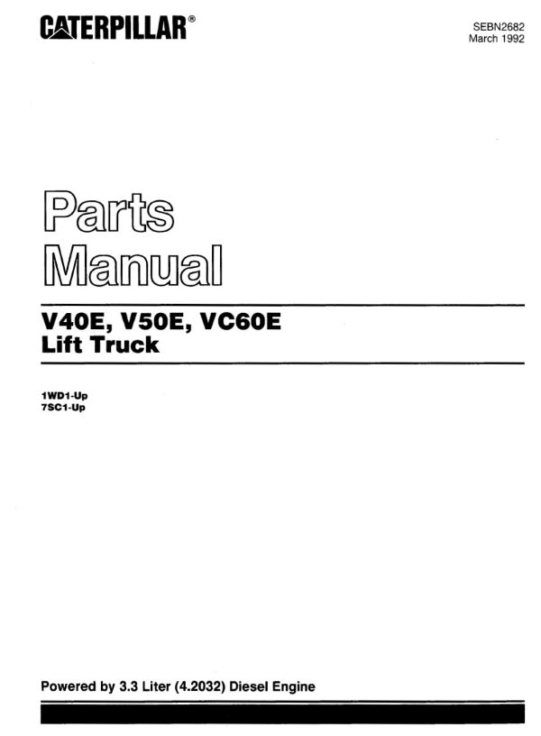 SEBN2682 PART forklift manual