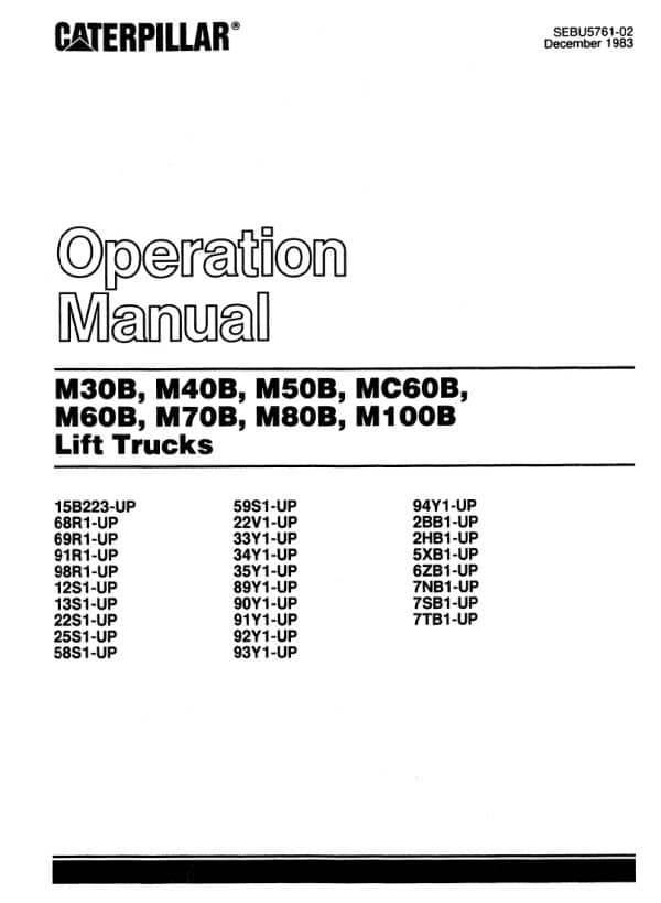 CATERPILLAR M70B MANUAL - Image 2