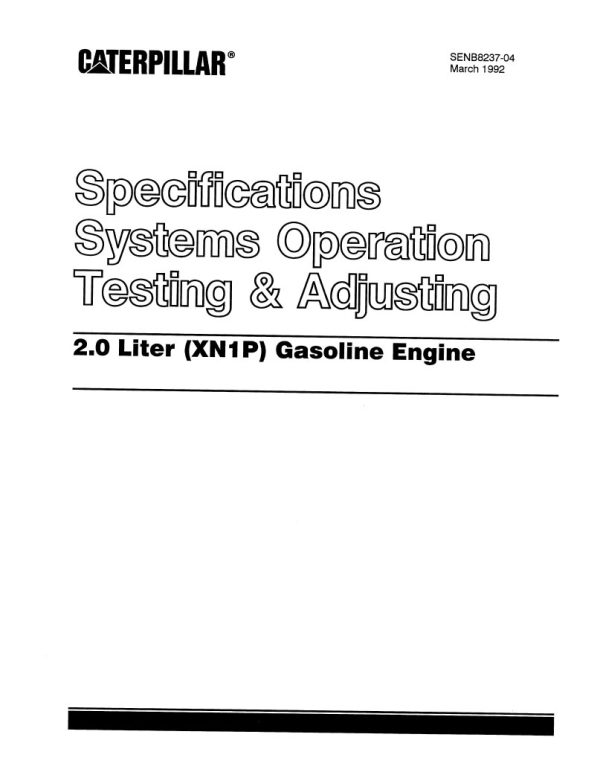 SENB8237 xn1p gas Service forklift manual