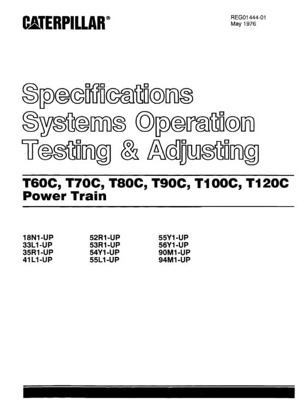 CATERPILLAR T100C MANUAL - Image 3