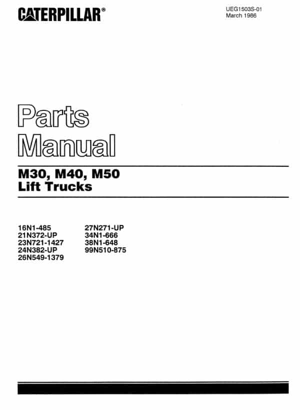 CATERPILLAR M50 MANUAL - Image 2