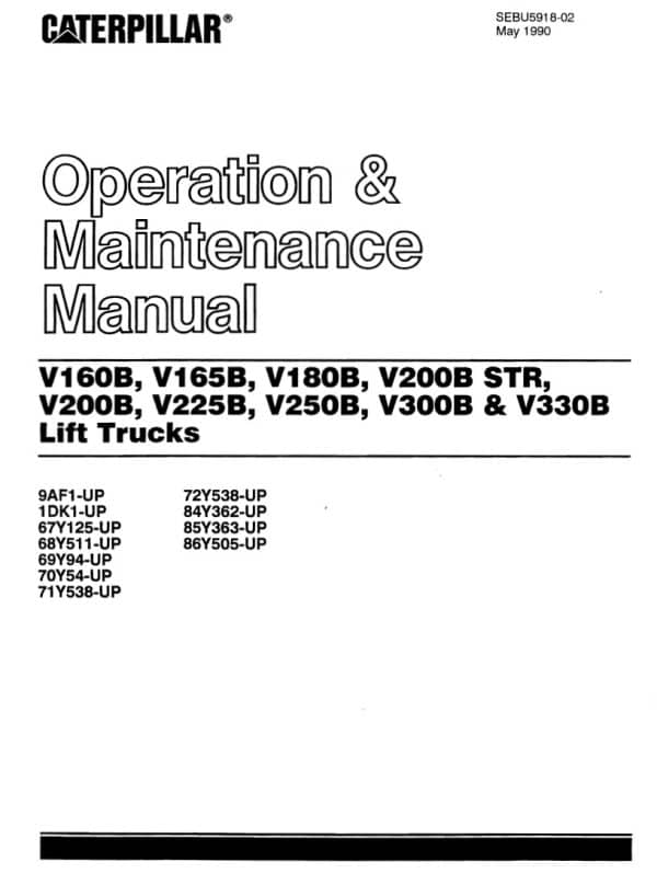 CATERPILLAR V200B MANUAL - Image 3