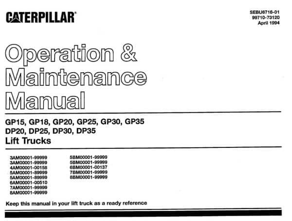 CATERPILLAR DP30 MANUAL - Image 4