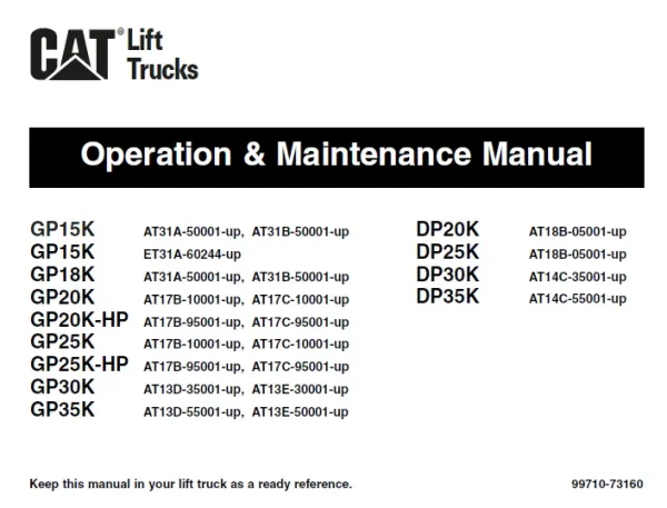 CATERPILLAR DP30K MANUAL - Image 2