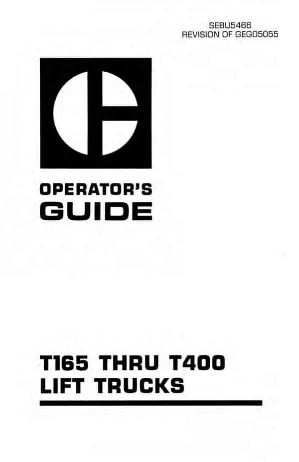 CATERPILLAR T400 MANUAL - Image 2