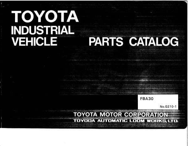 TOYOTA FBA30 MANUAL - Image 2