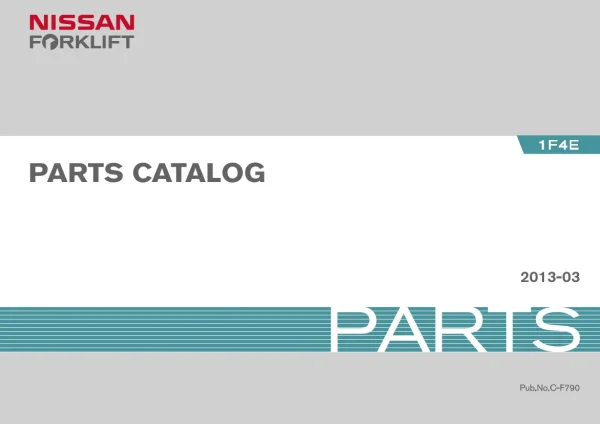 1F4E Parts Manual C F790 03.2013s forklift manual