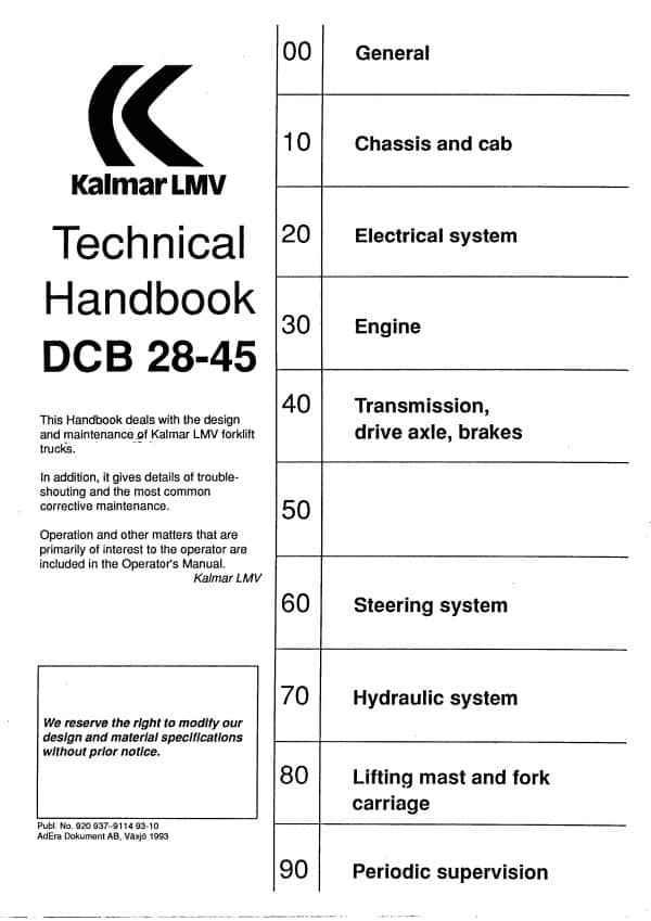 KALMAR DCB28-45 MANUAL - Image 2