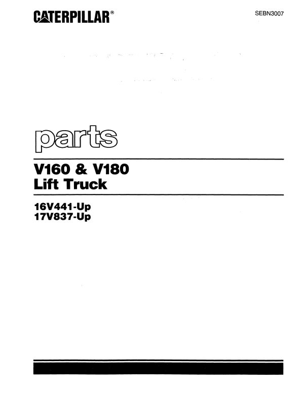 SEBN3007 scaled forklift manual