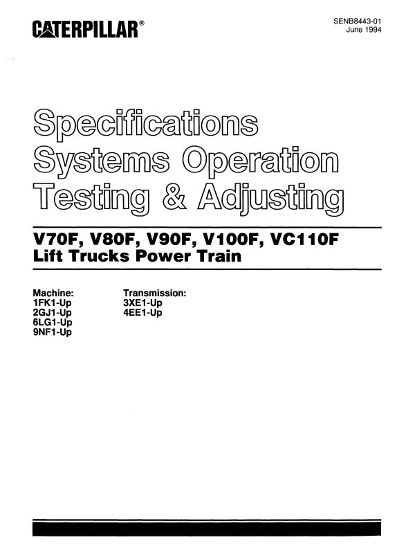 caterpillar V100F Service Manual