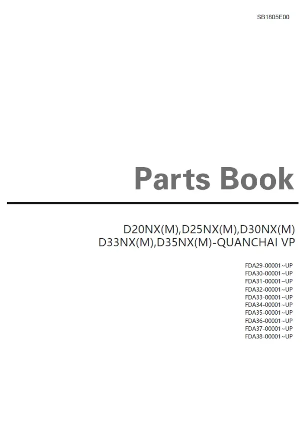 doosan d30nx parts book