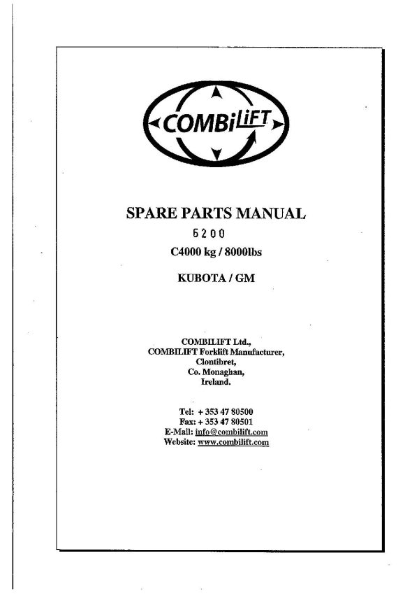 combilift C4000 Parts Manual