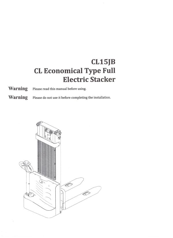 CL15JB STACKER user manual