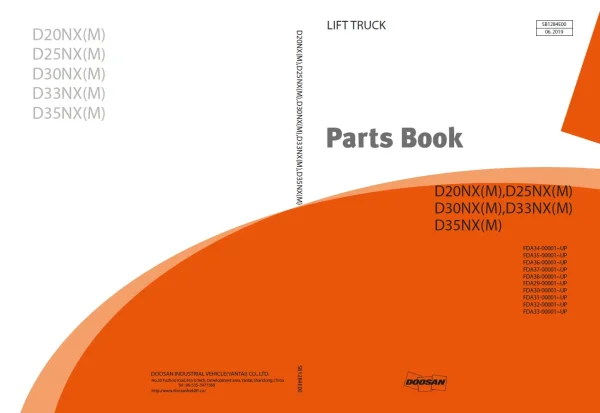 doosan d30nxm parts book