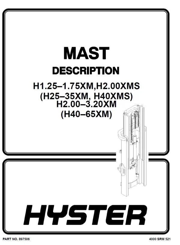 H1.5XM D001 Service Manual forklift manual