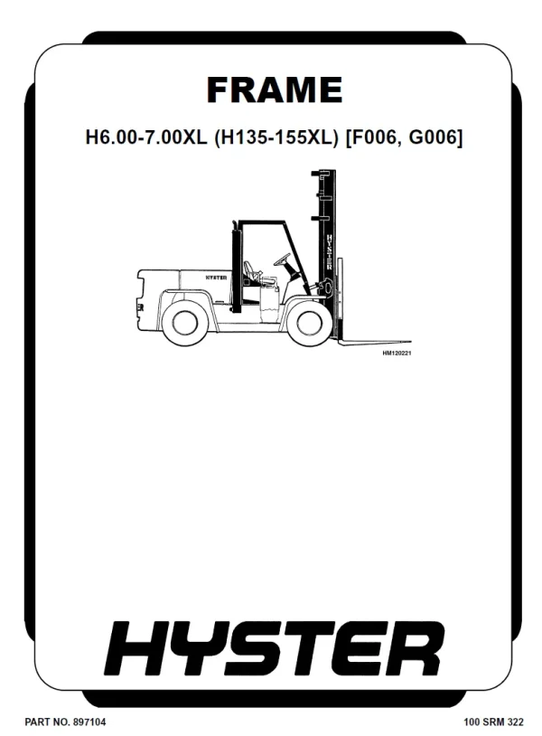 H6.00XL F006 Service Manual forklift manual