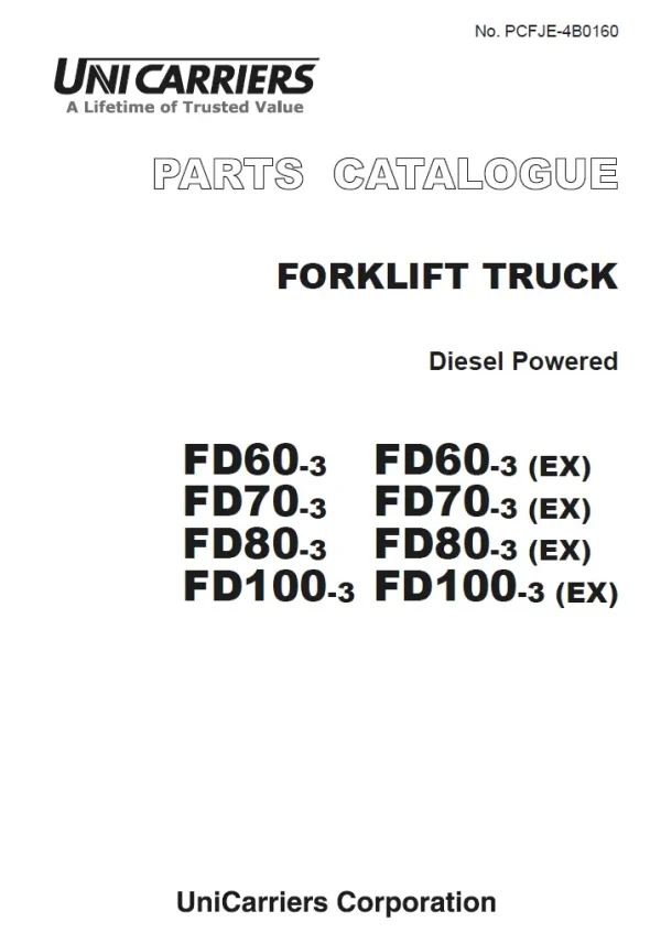 FD80 3 Partsa forklift manual