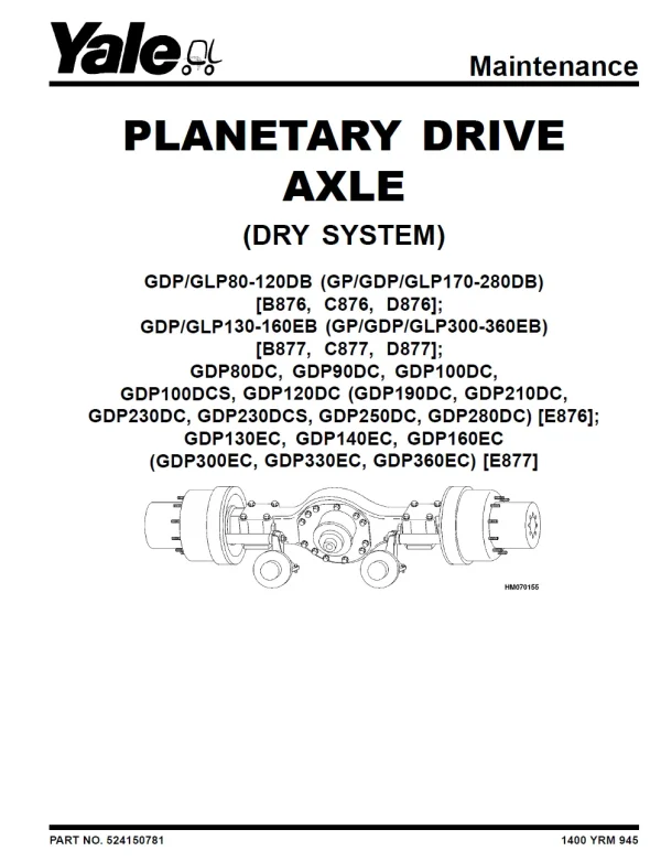 yale GDP160EC service manual