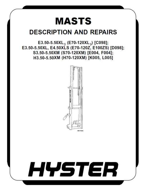 HYSTER L005 SERVICE MANUAL