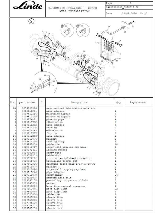 C4230 1468Y.11 parts book forklift manual