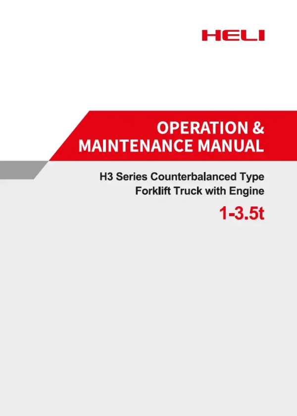 CPCD20 35 KU14H operation maintenance manual forklift manual