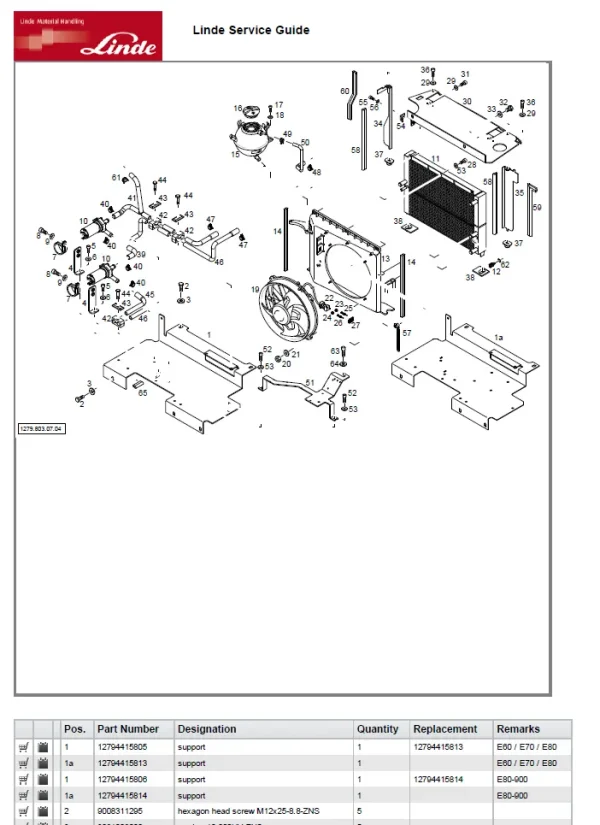 E70 1279 PARTS BOOK forklift manual