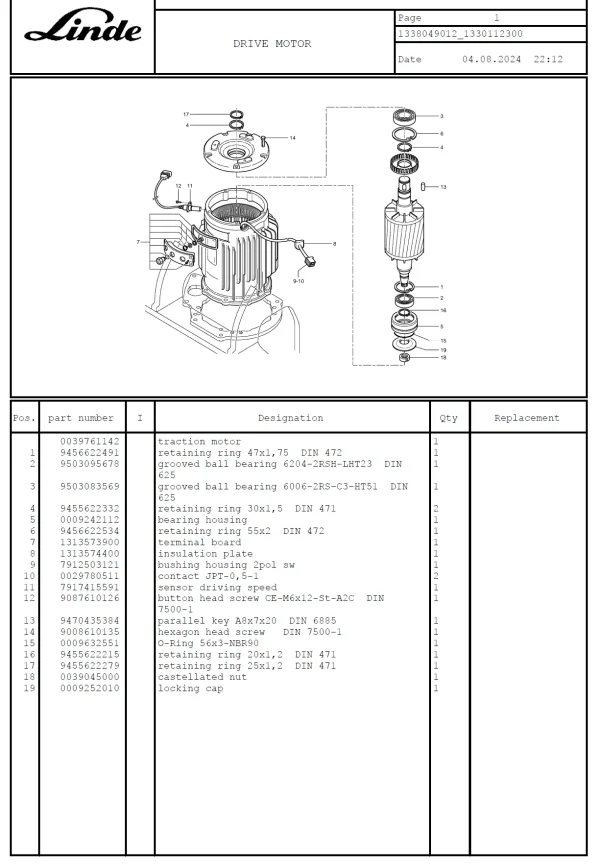 L12 133 PARTS BOOK forklift manual